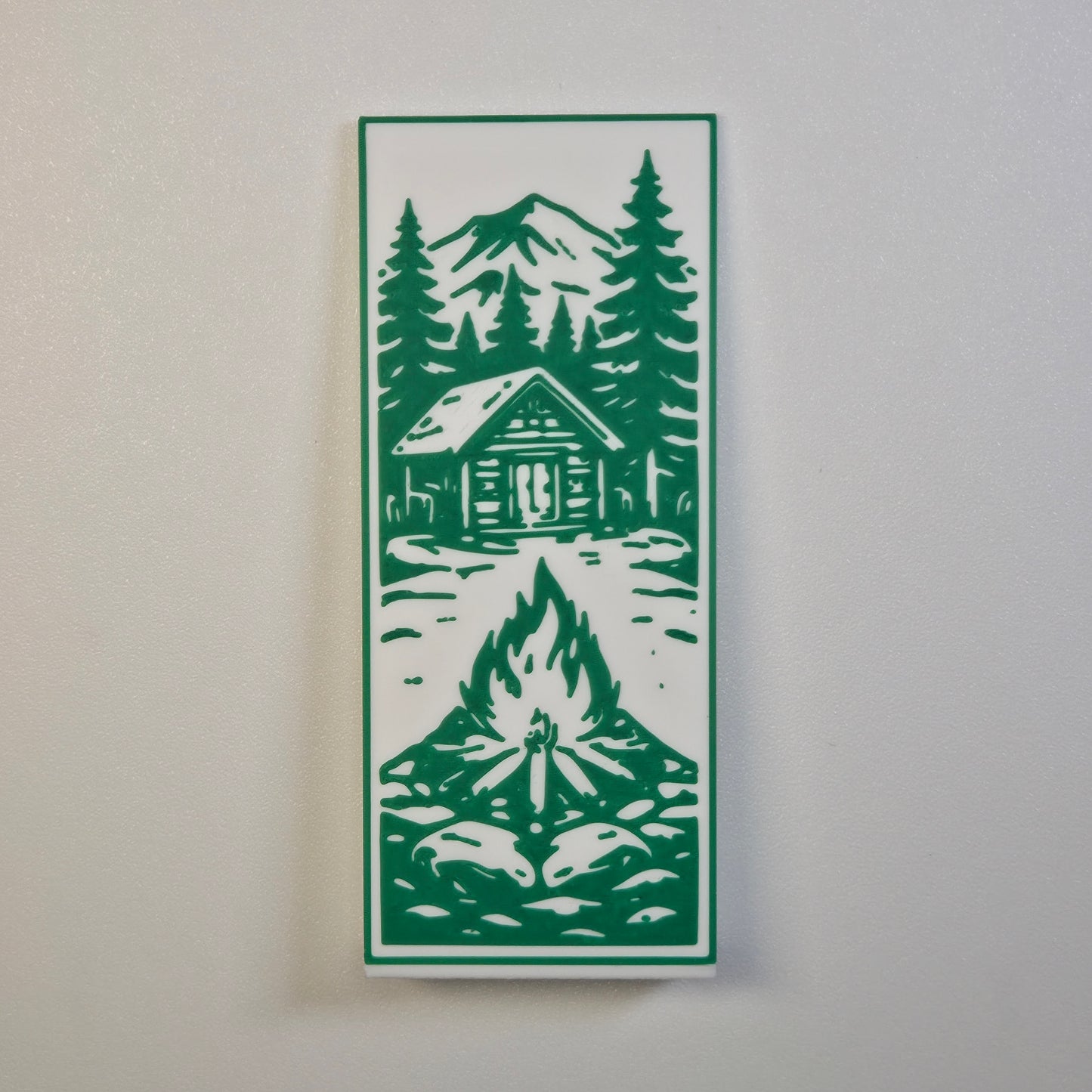 Campfire Cabin Scene Bookmark