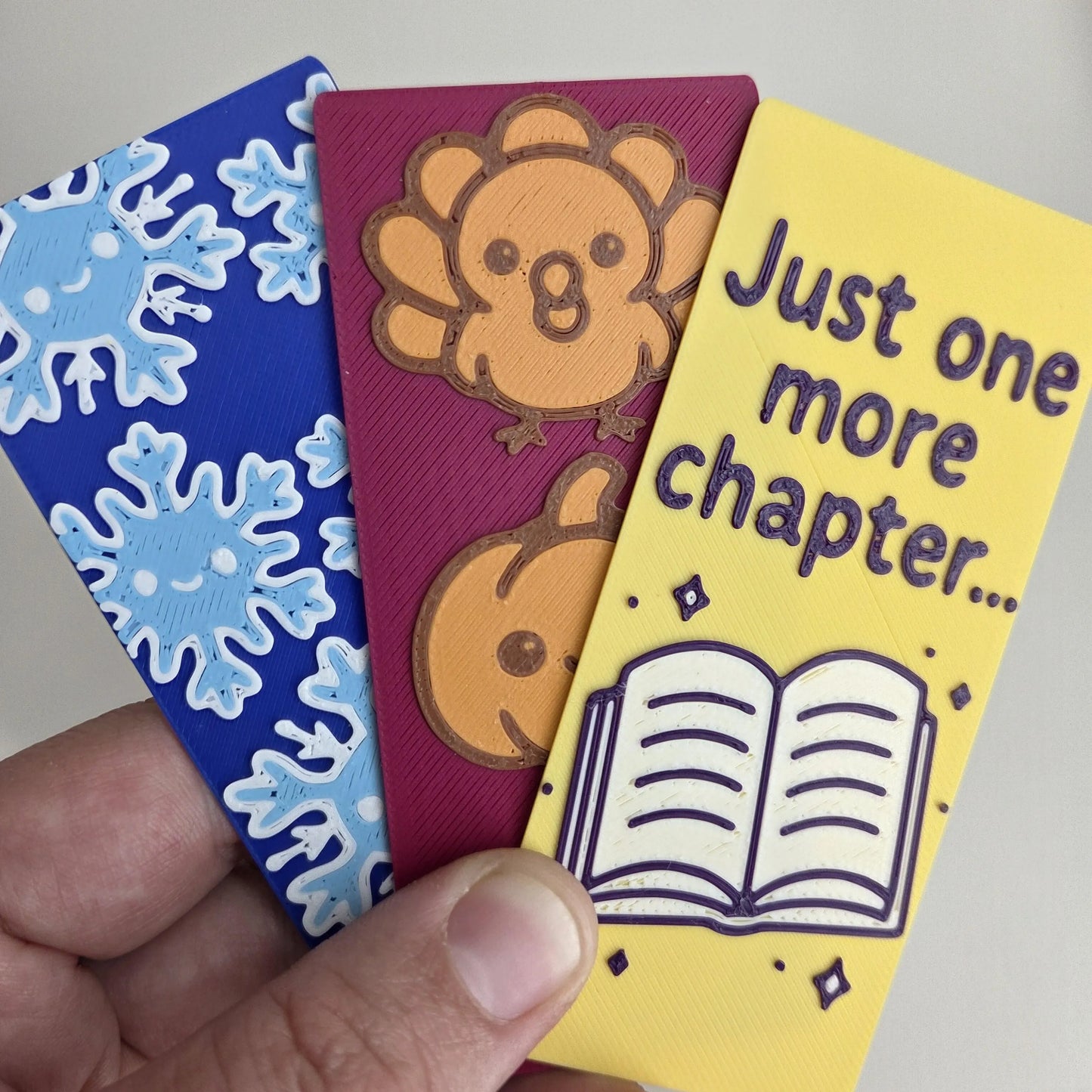 Smiling Snowflakes Winter Bookmark