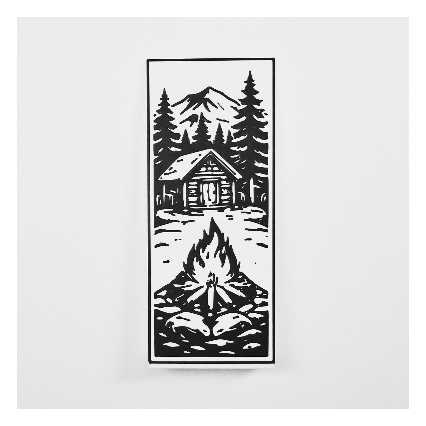 Campfire Cabin Scene Bookmark