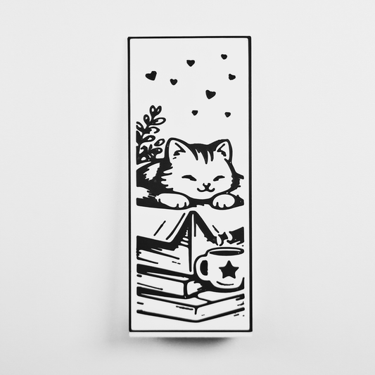 Cozy Reading Cat Bookmark