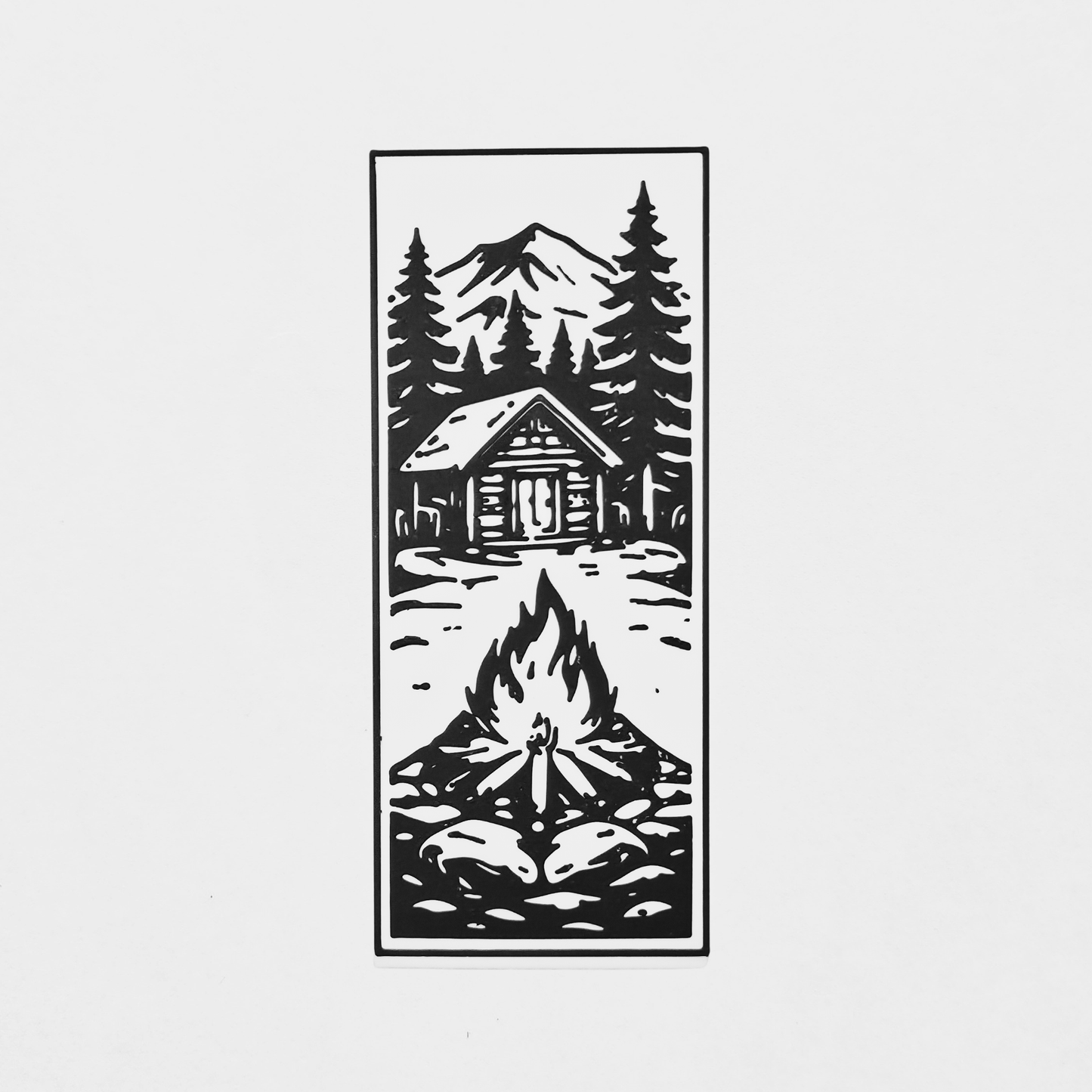 Campfire Cabin Scene Bookmark