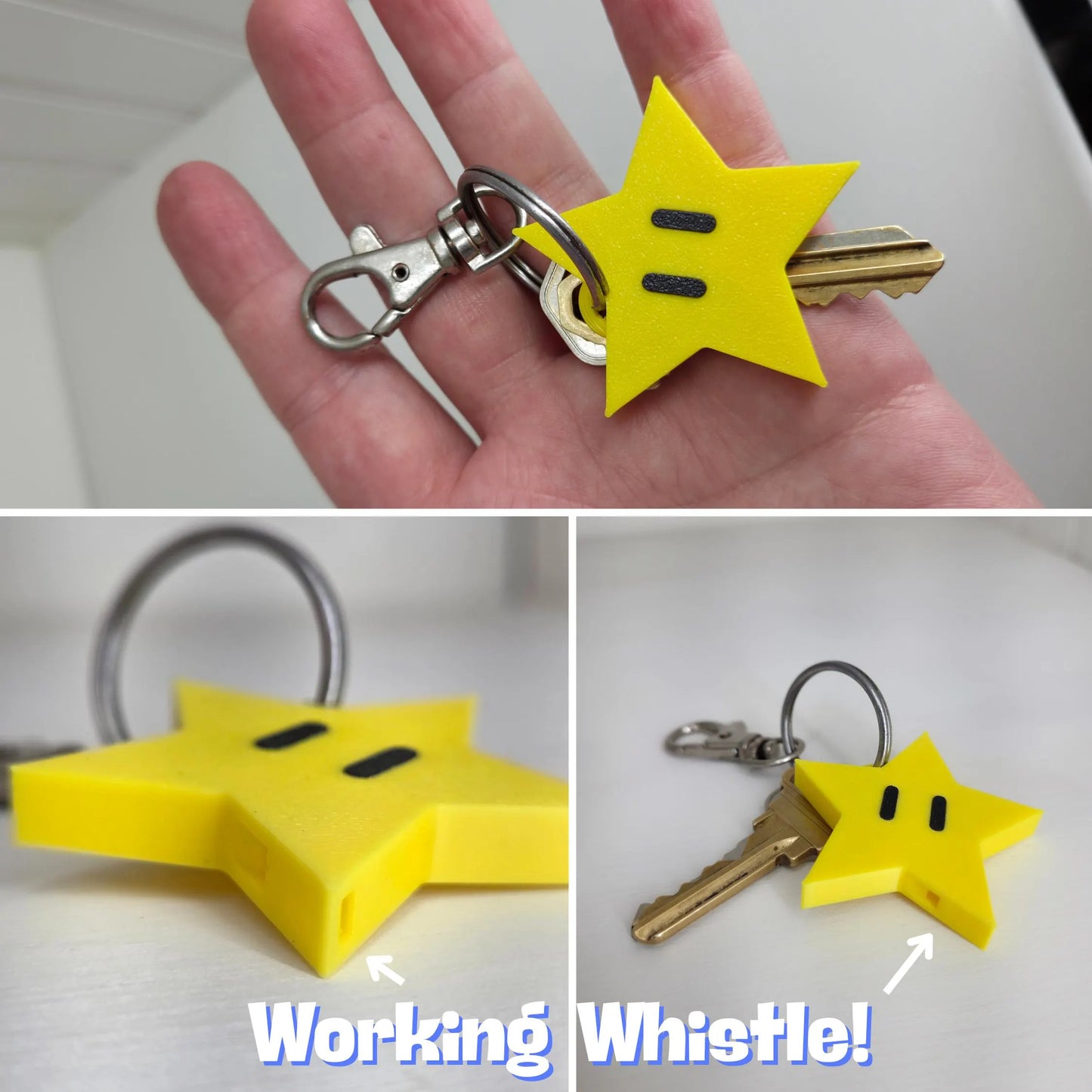 Super Mario Star Keychain