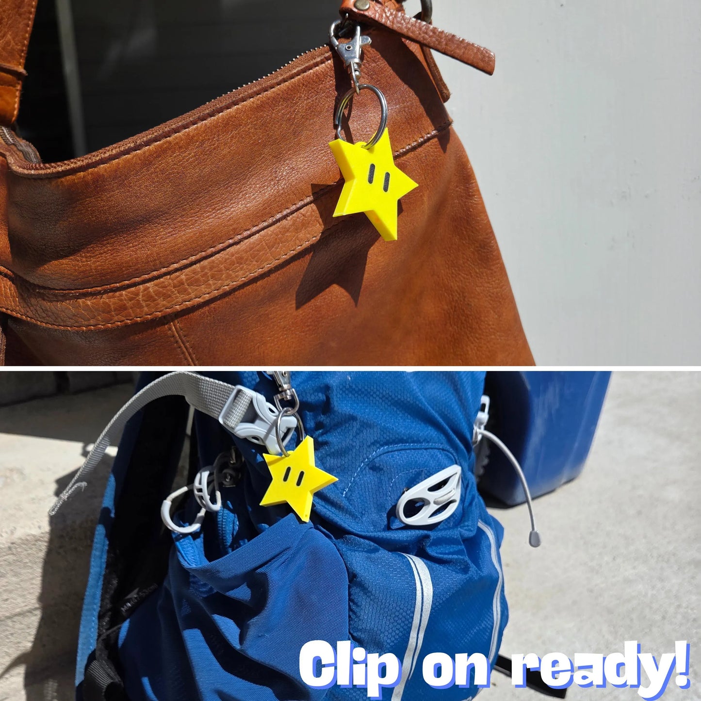 Super Mario Star Keychain