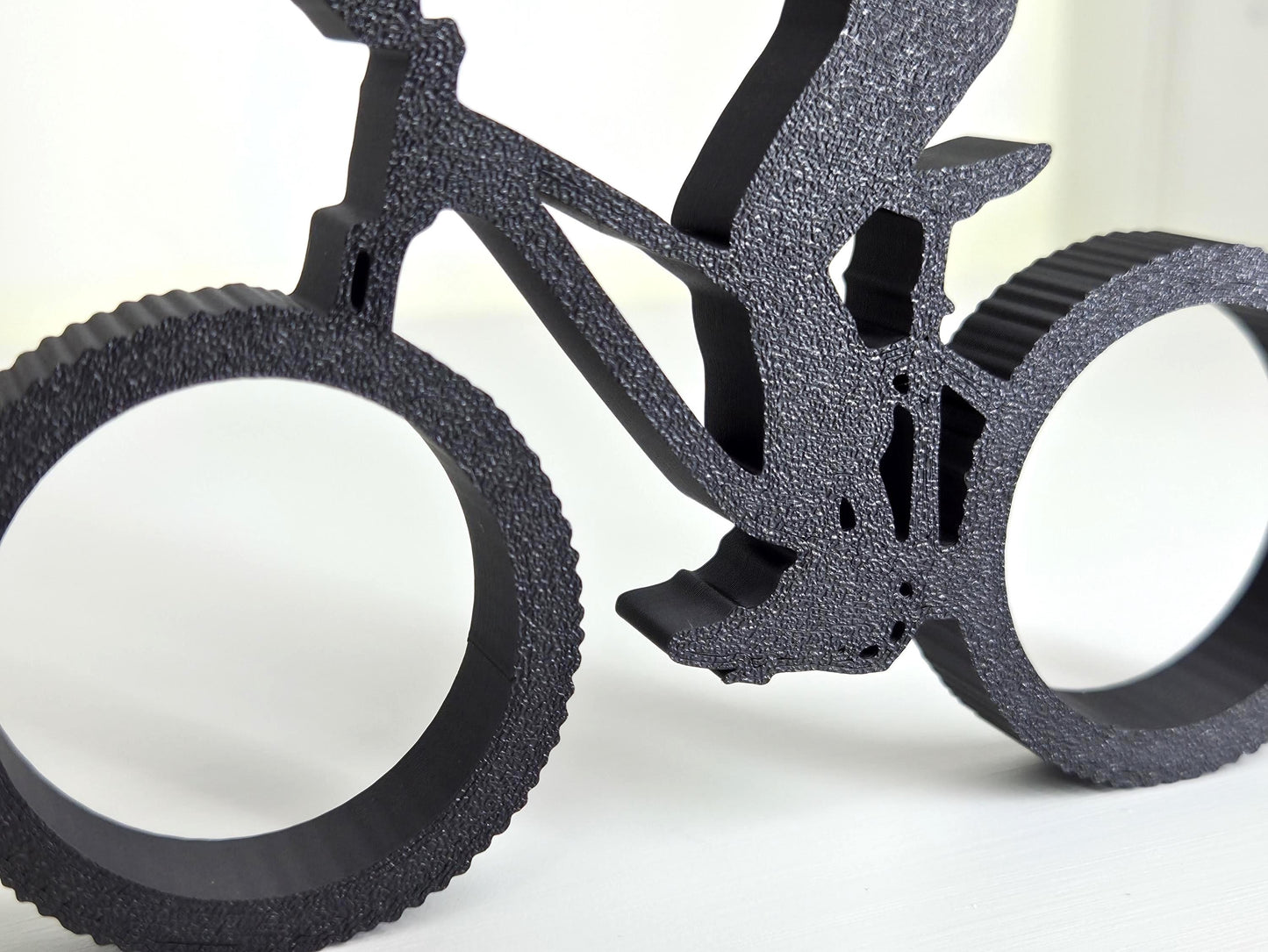 Minimalist Mountain Biker Sculpture