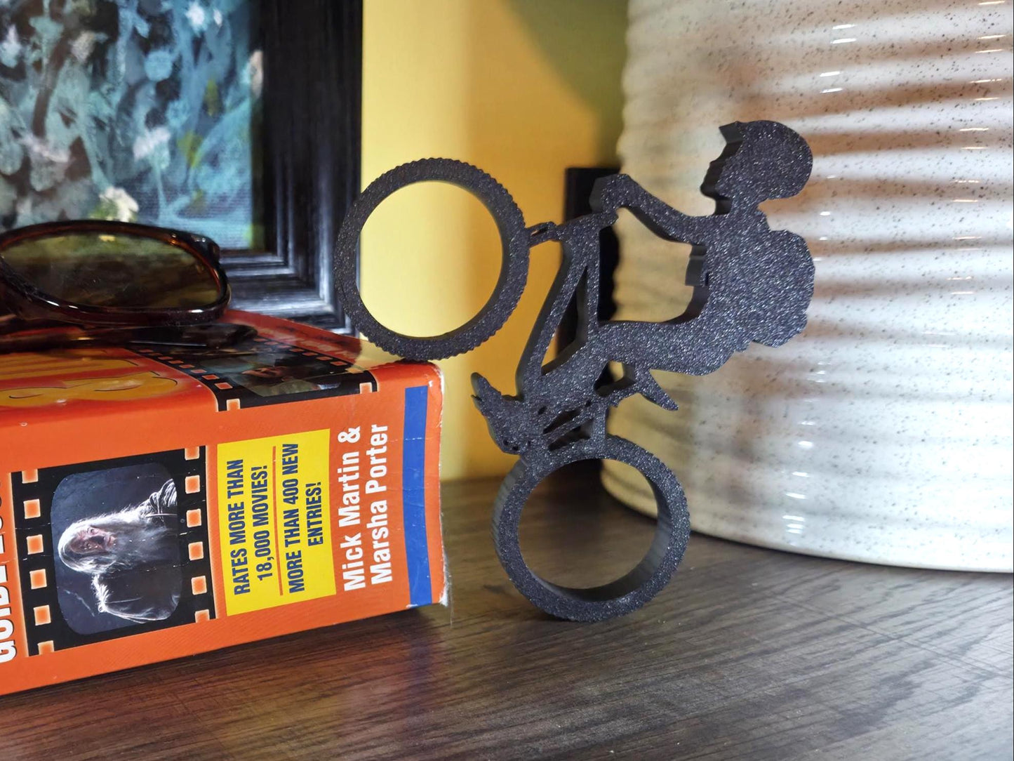 Minimalist Mountain Biker Sculpture