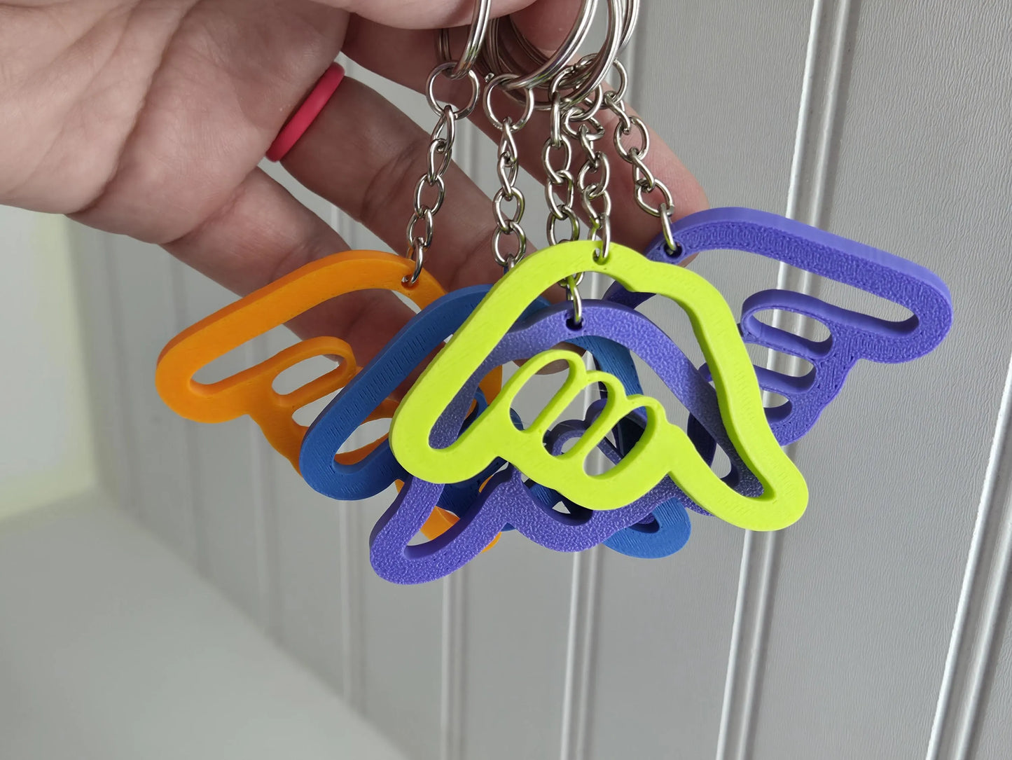 Hawaiian Surf Style Shaka Keychain