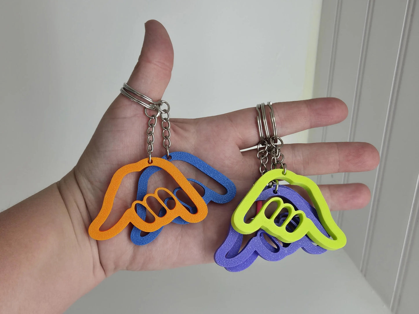Hawaiian Surf Style Shaka Keychain