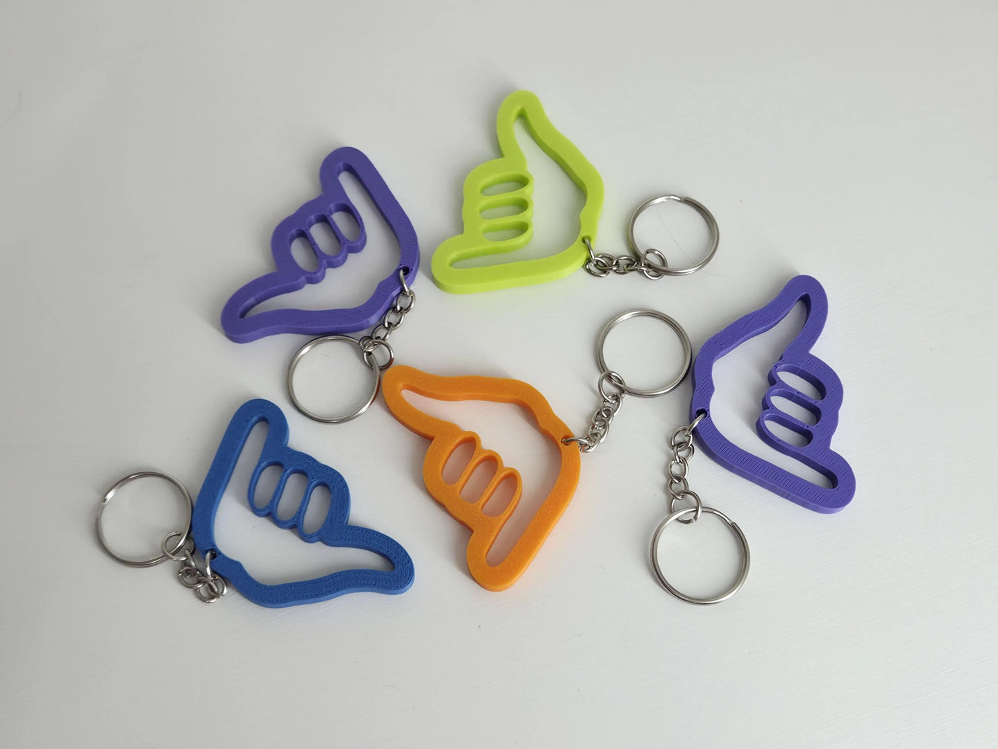 Hawaiian Surf Style Shaka Keychain