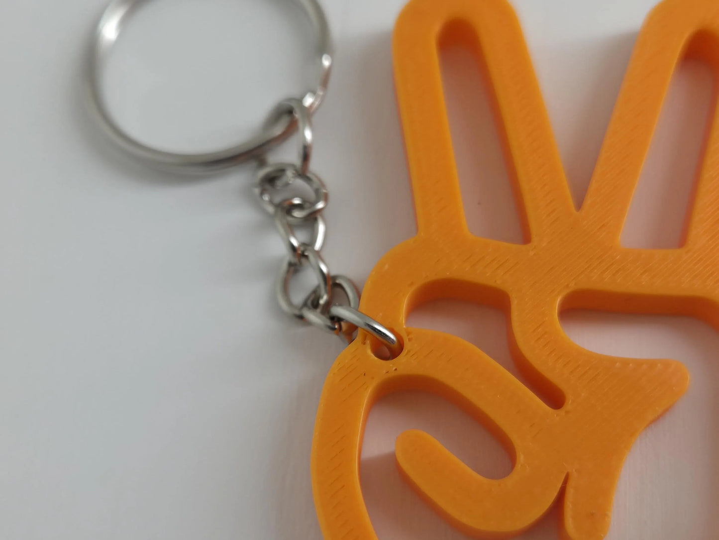 Retro 60s Style Peace Sign Keychain