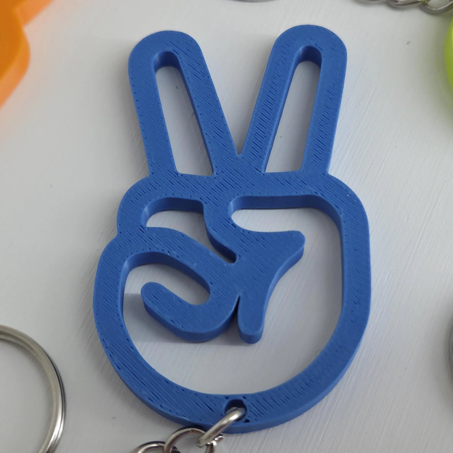 Retro 60s Style Peace Sign Keychain