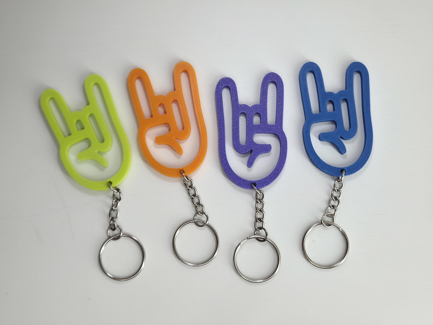Rock On Hand Keychain