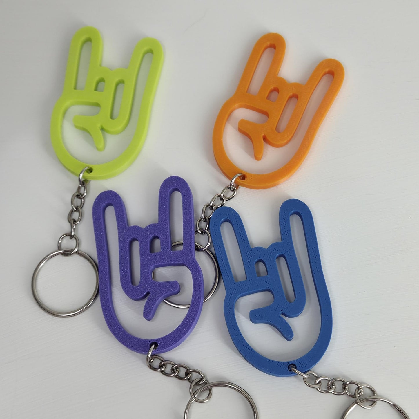 Rock On Hand Keychain