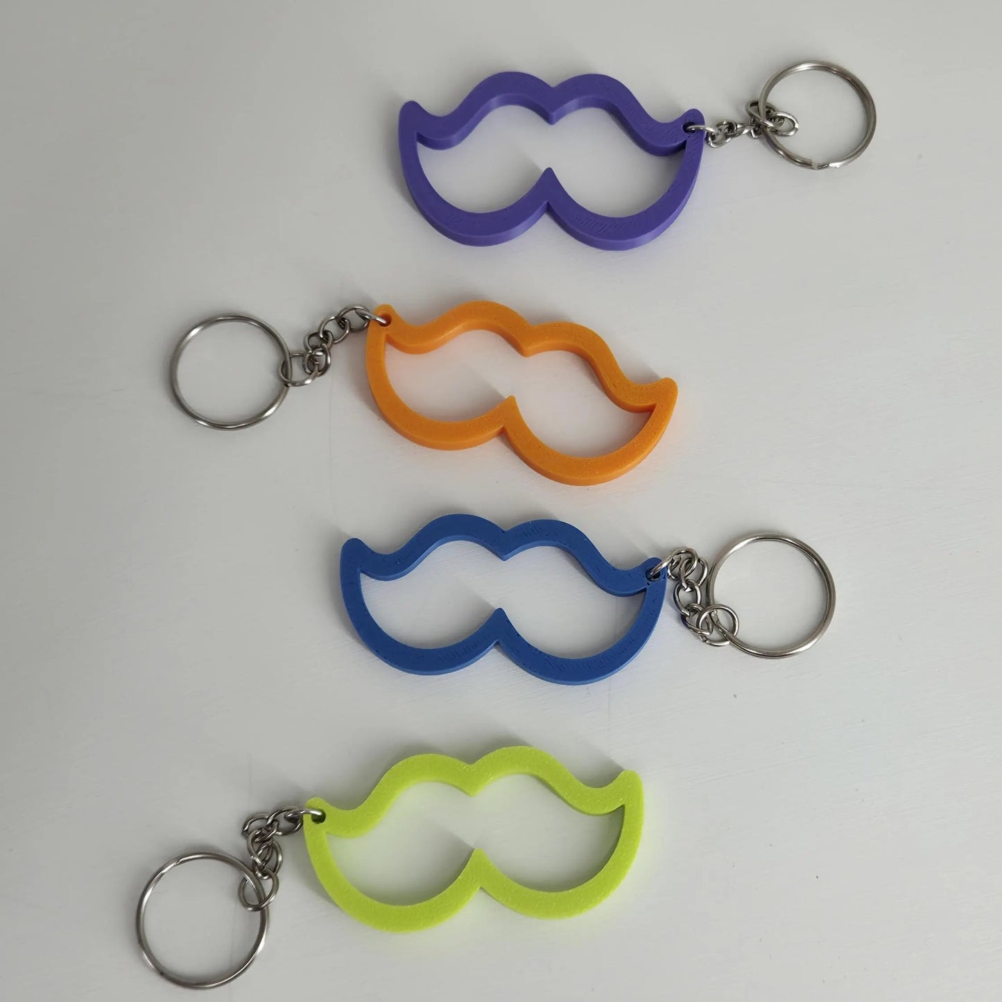 Funny Mustache Keychain