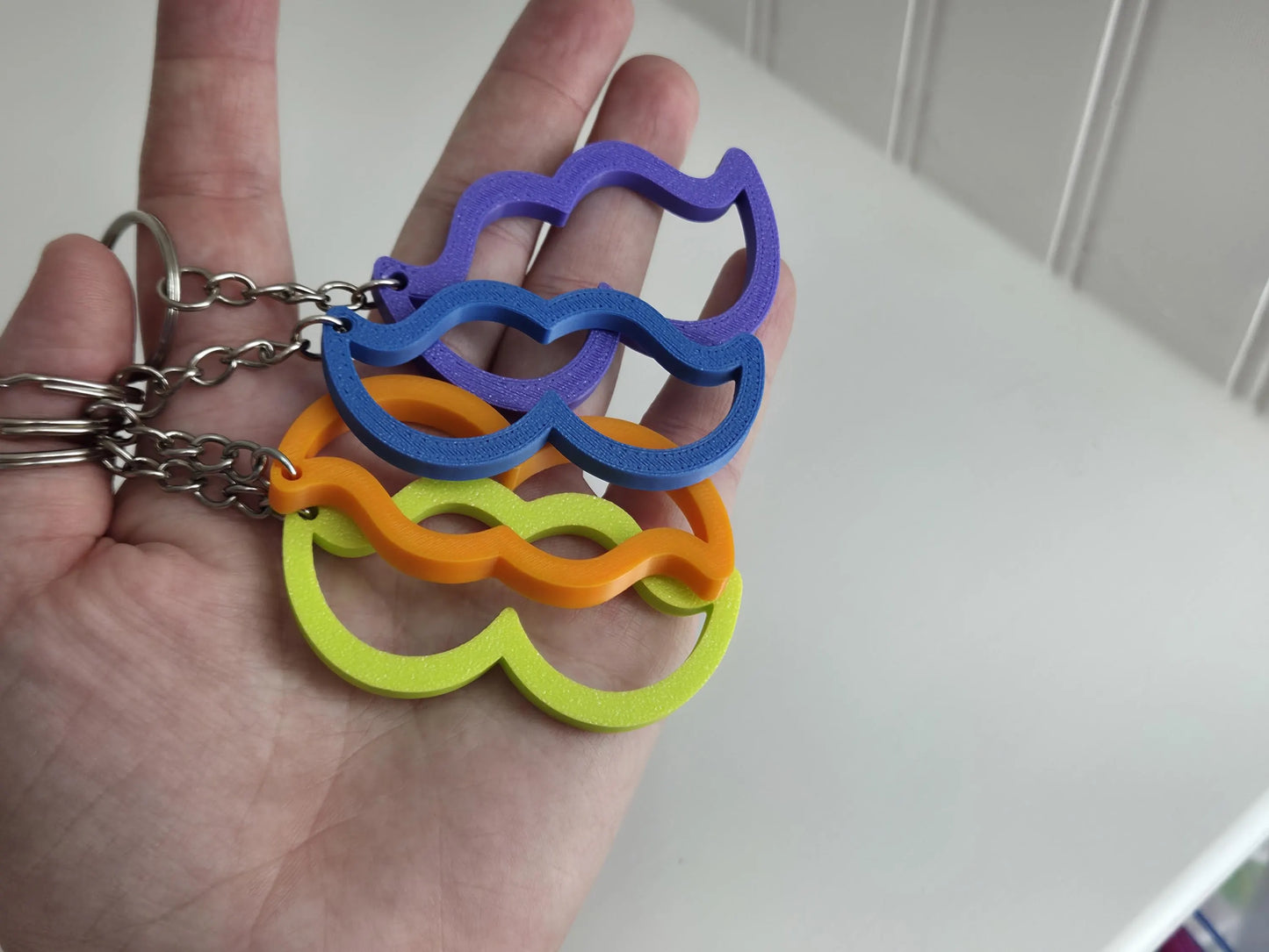 Funny Mustache Keychain