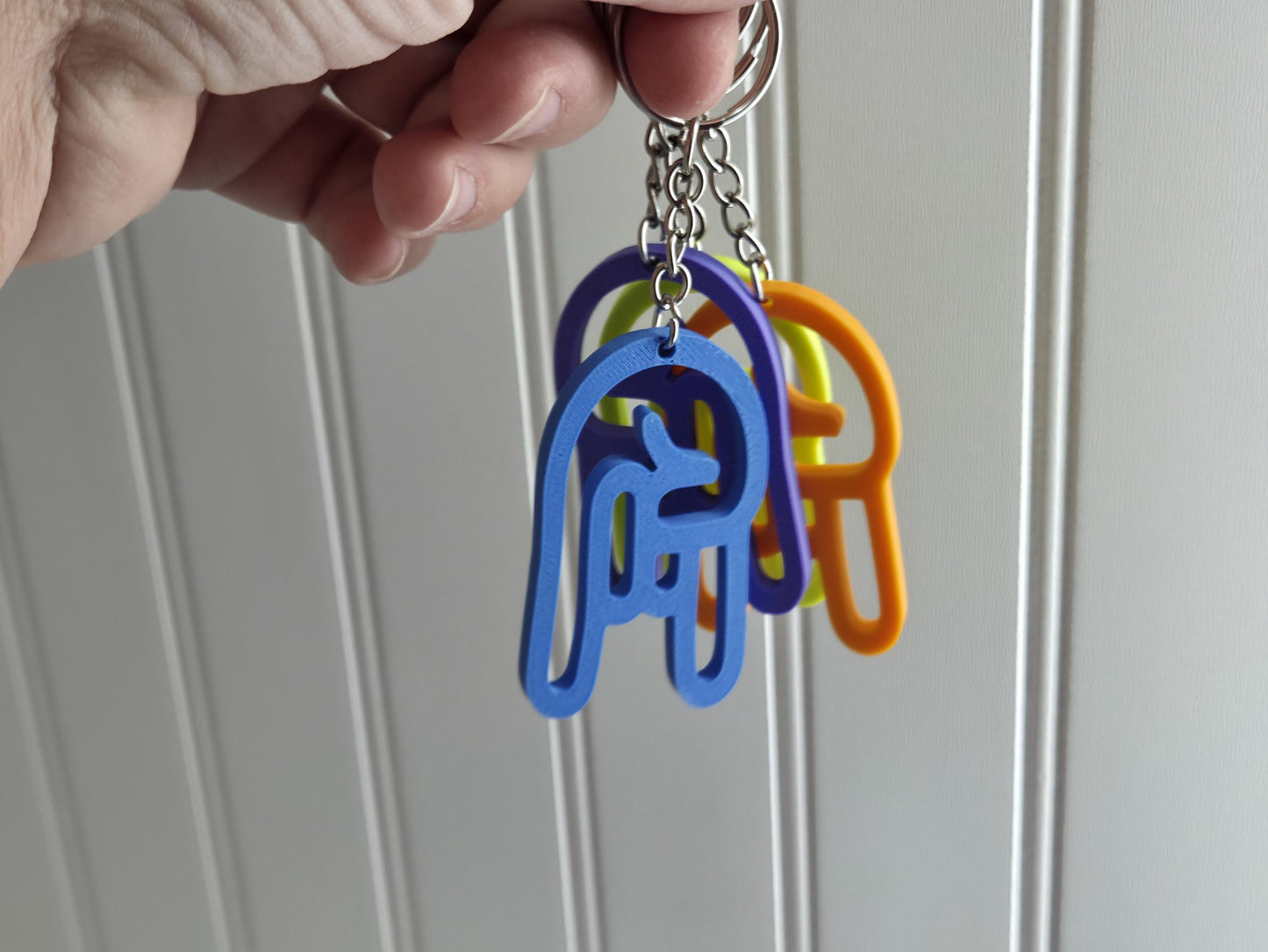 Rock On Hand Keychain