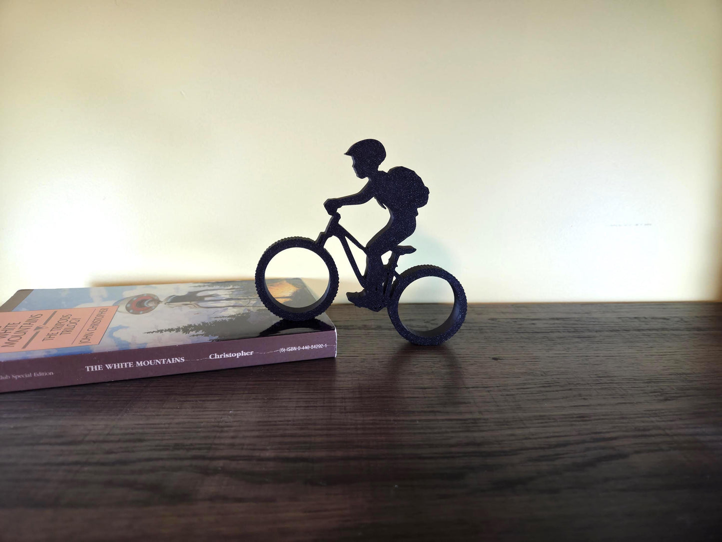 Minimalist Mountain Biker Sculpture