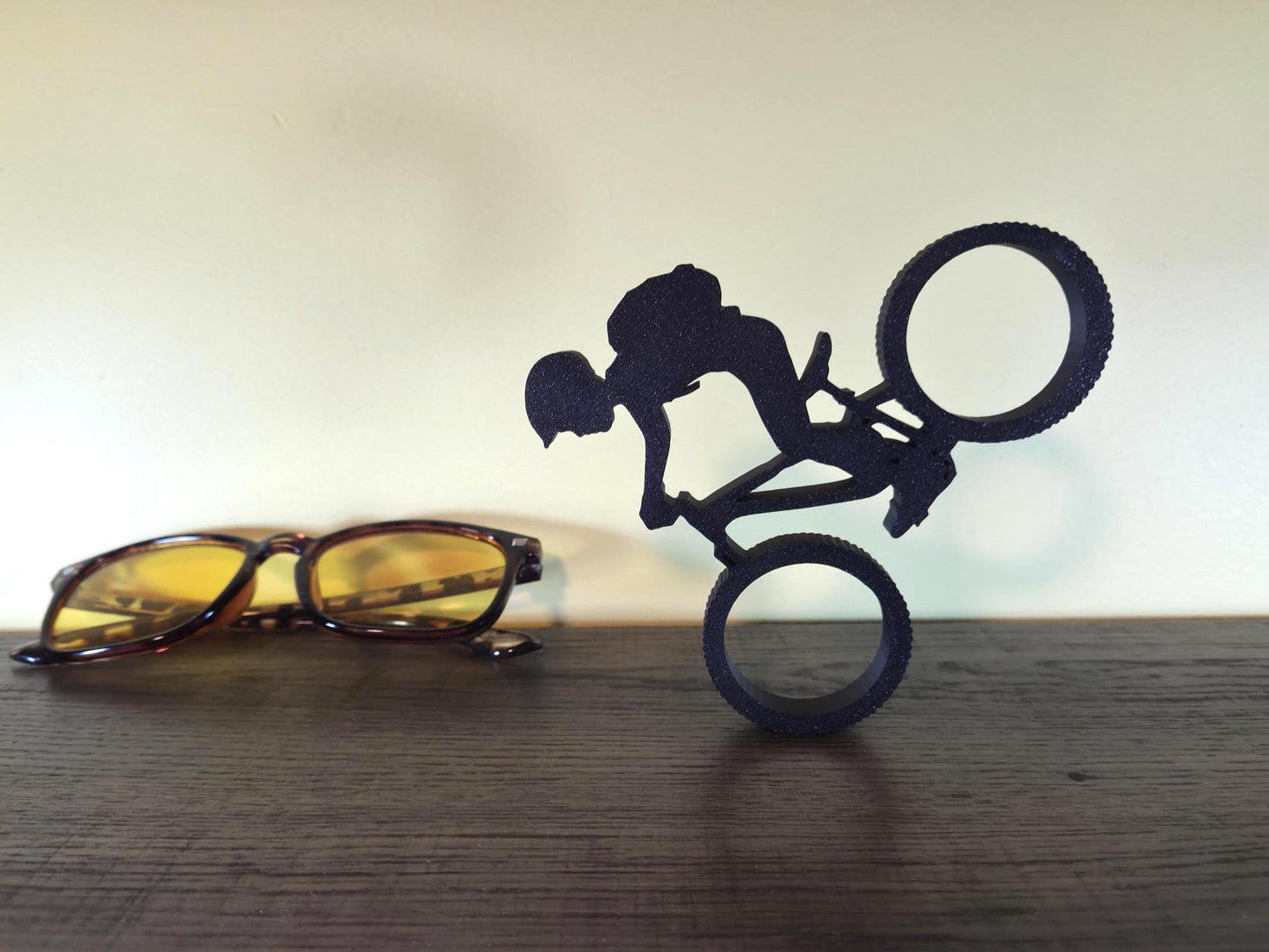 Minimalist Mountain Biker Sculpture