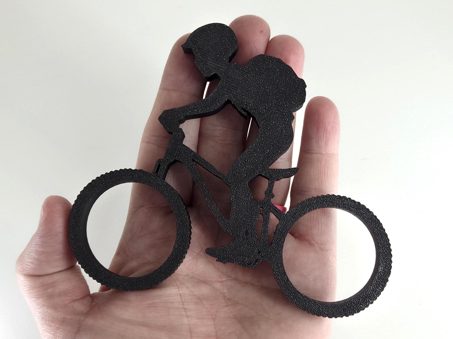 Minimalist Mountain Biker Sculpture