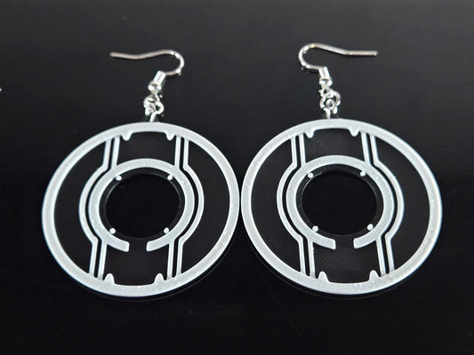 Tron Legacy Inspired Identity Disc Earrings