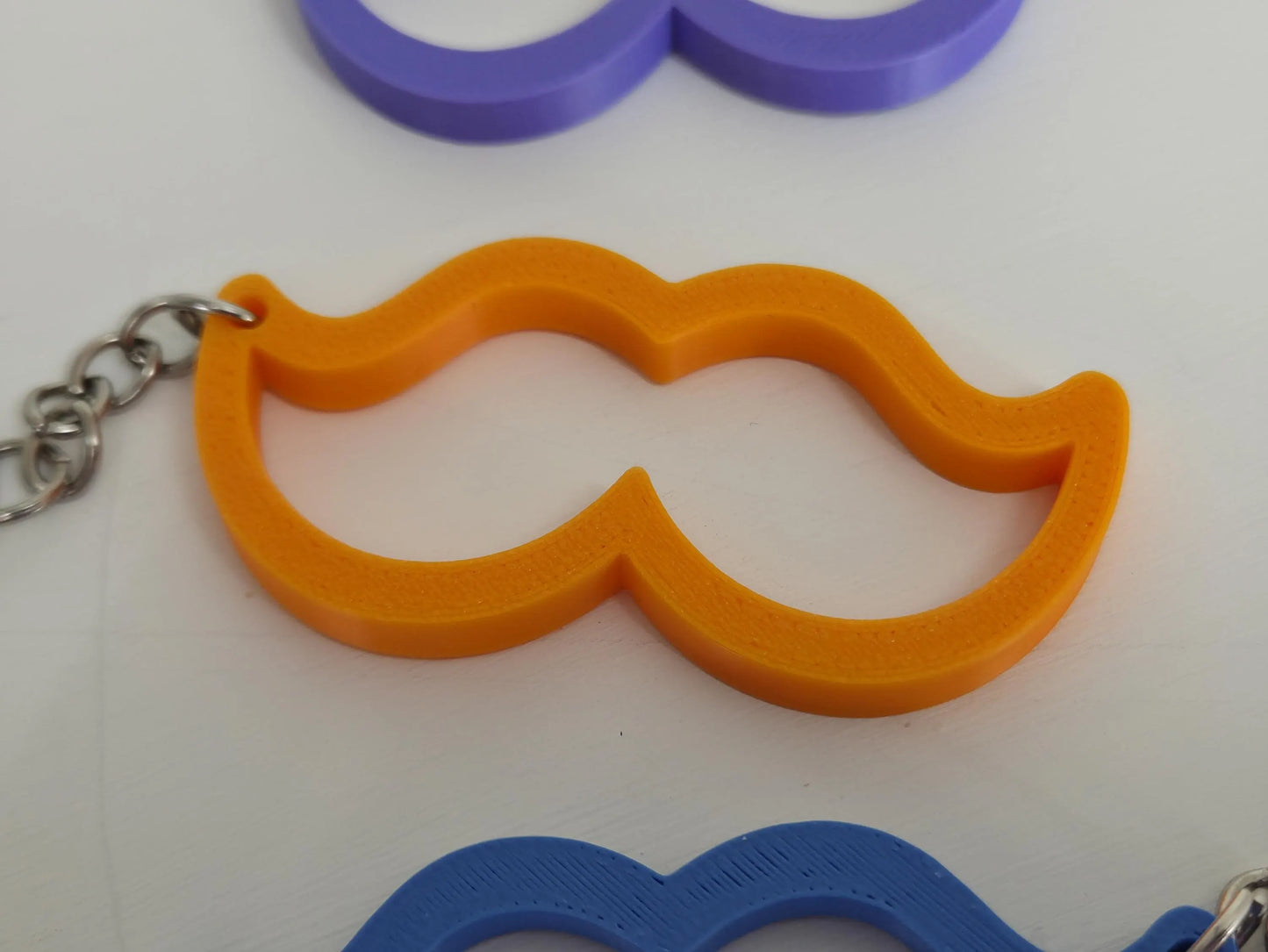 Funny Mustache Keychain