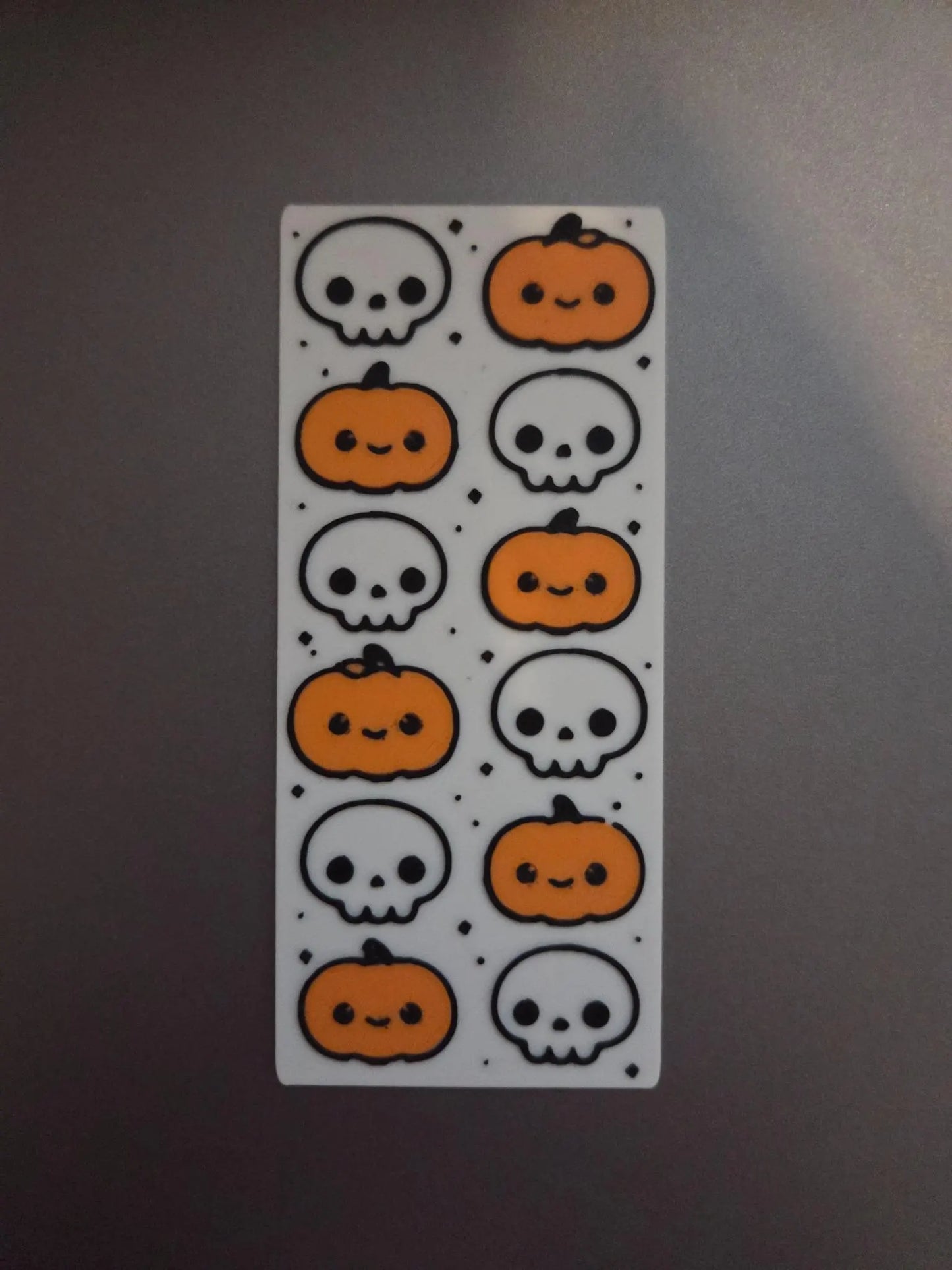 Pumpkin & Skull Halloween Bookmark