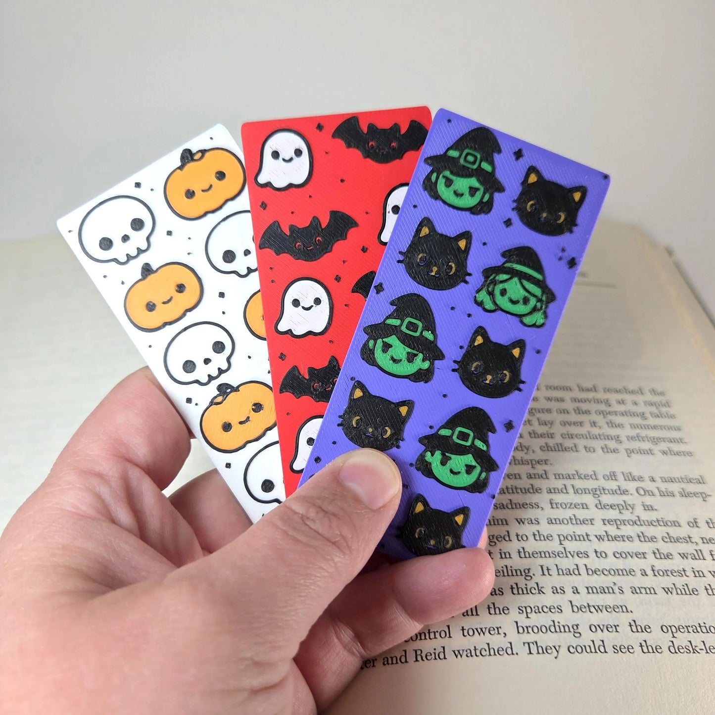 Pumpkin & Skull Halloween Bookmark