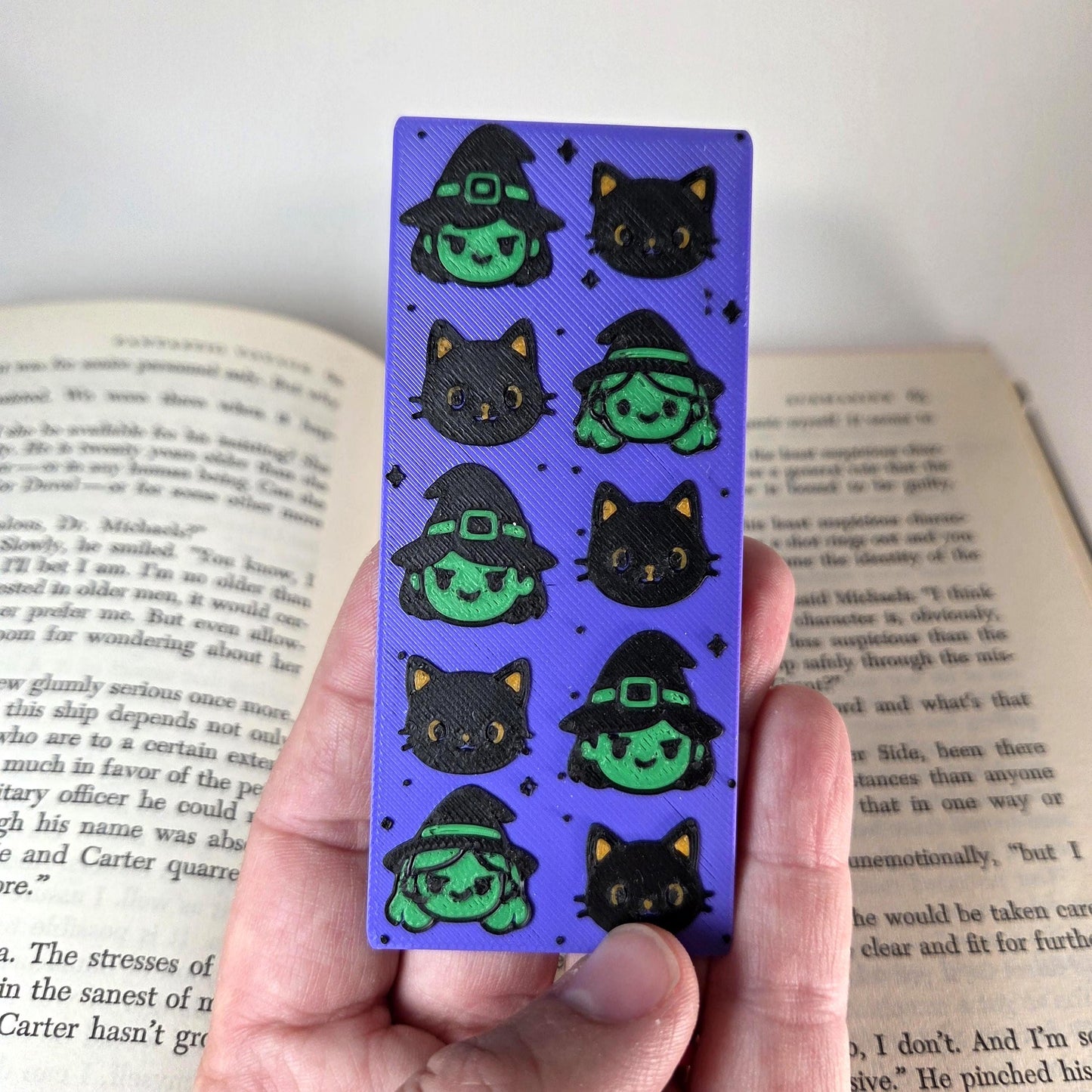 Witch and Black Cat Halloween Bookmark