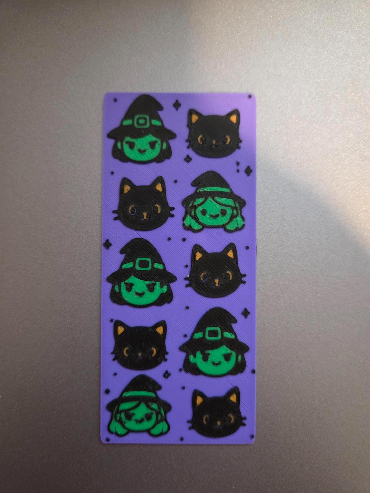 Witch and Black Cat Halloween Bookmark