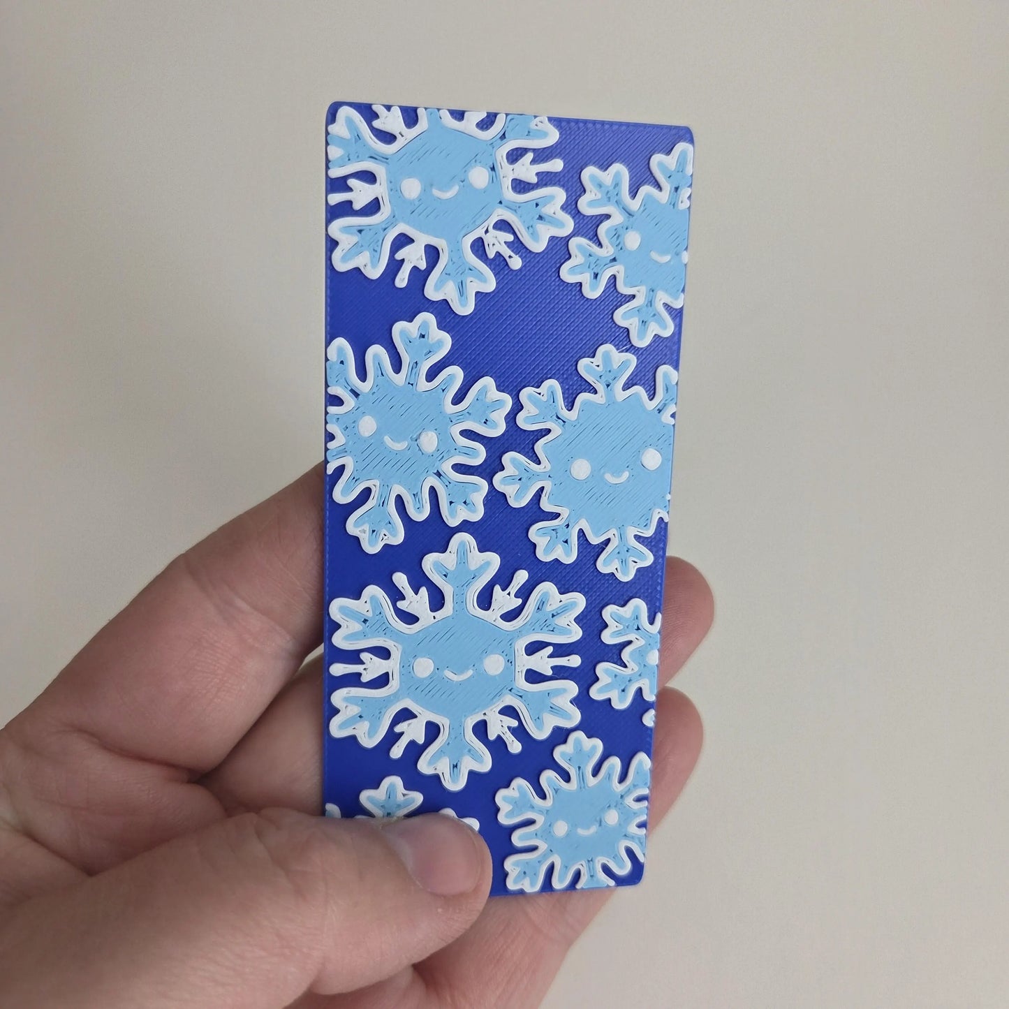 Smiling Snowflakes Winter Bookmark