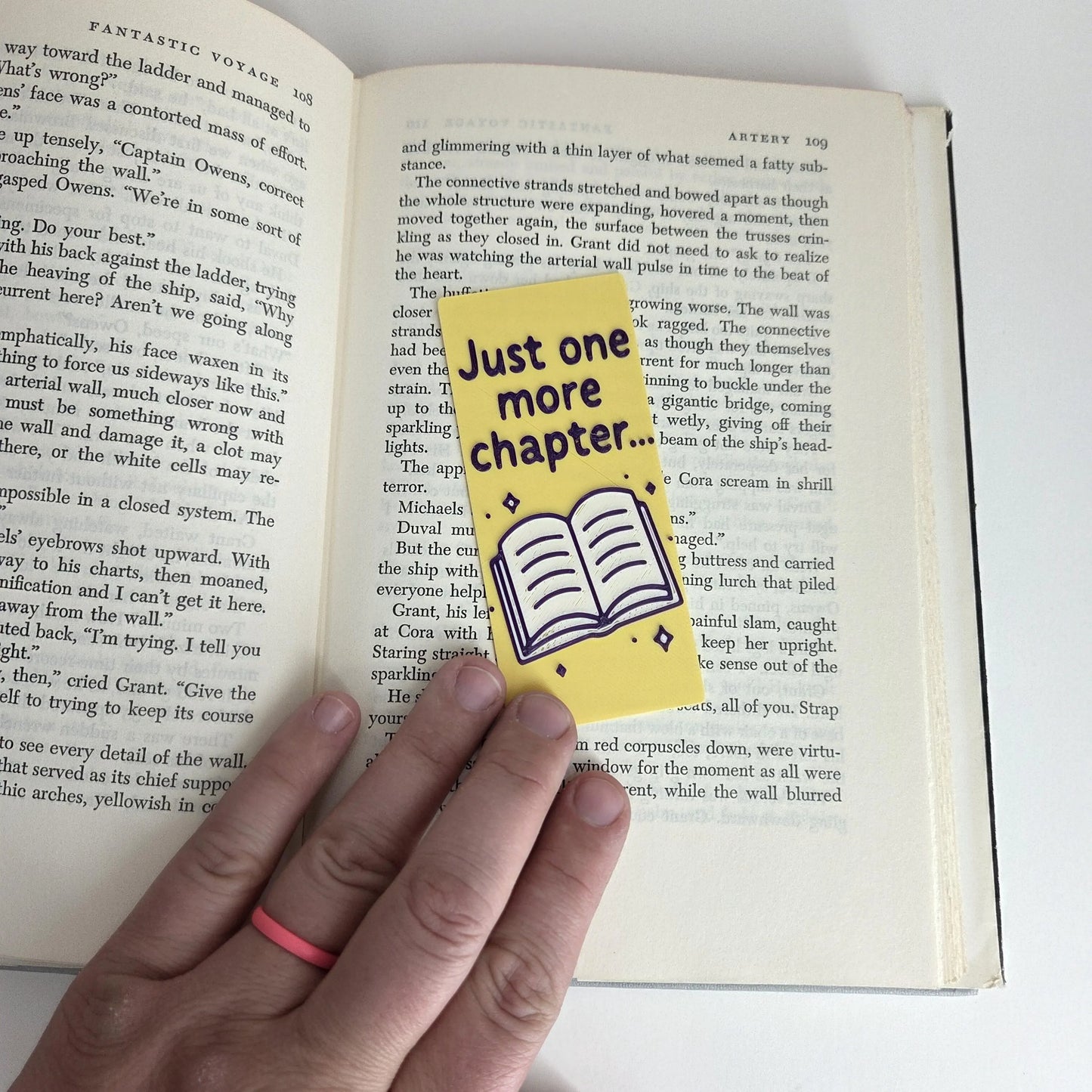 “Just One More Chapter” Bookmark