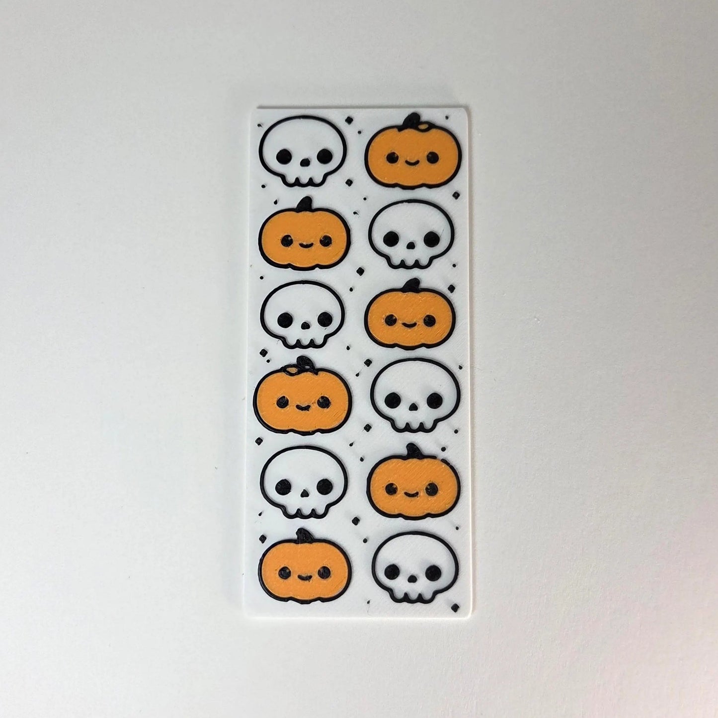 Pumpkin & Skull Halloween Bookmark