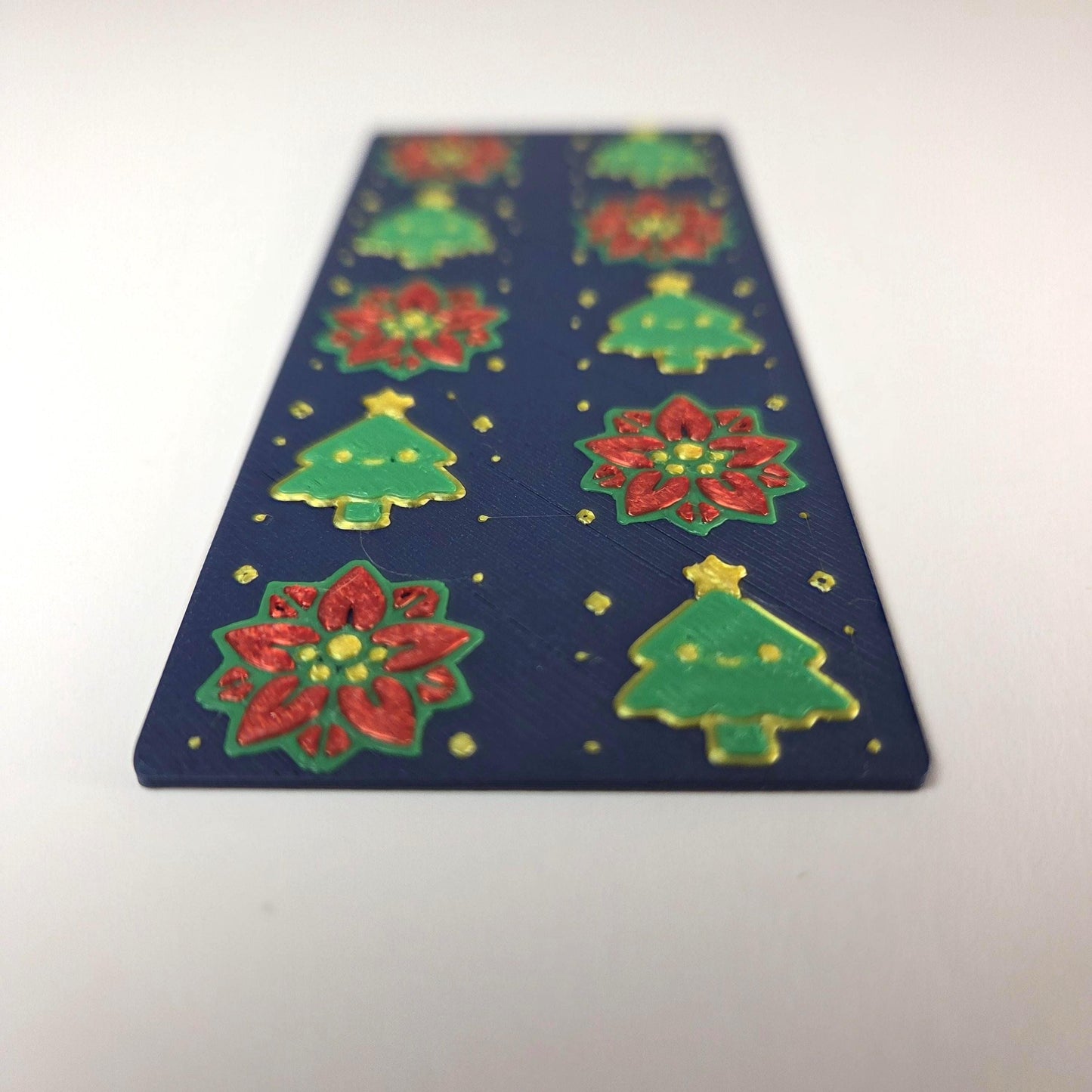 Christmas Tree & Poinsettia Holiday Bookmark