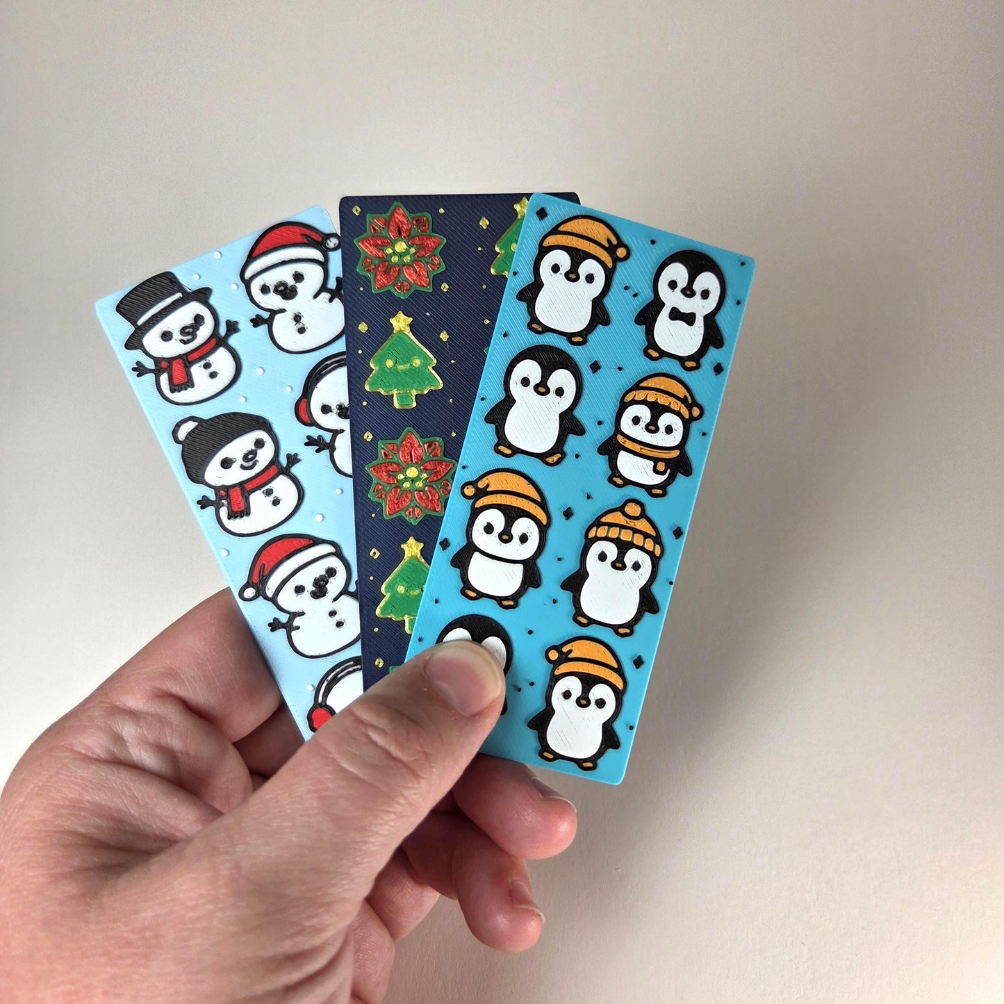 Christmas Tree & Poinsettia Holiday Bookmark