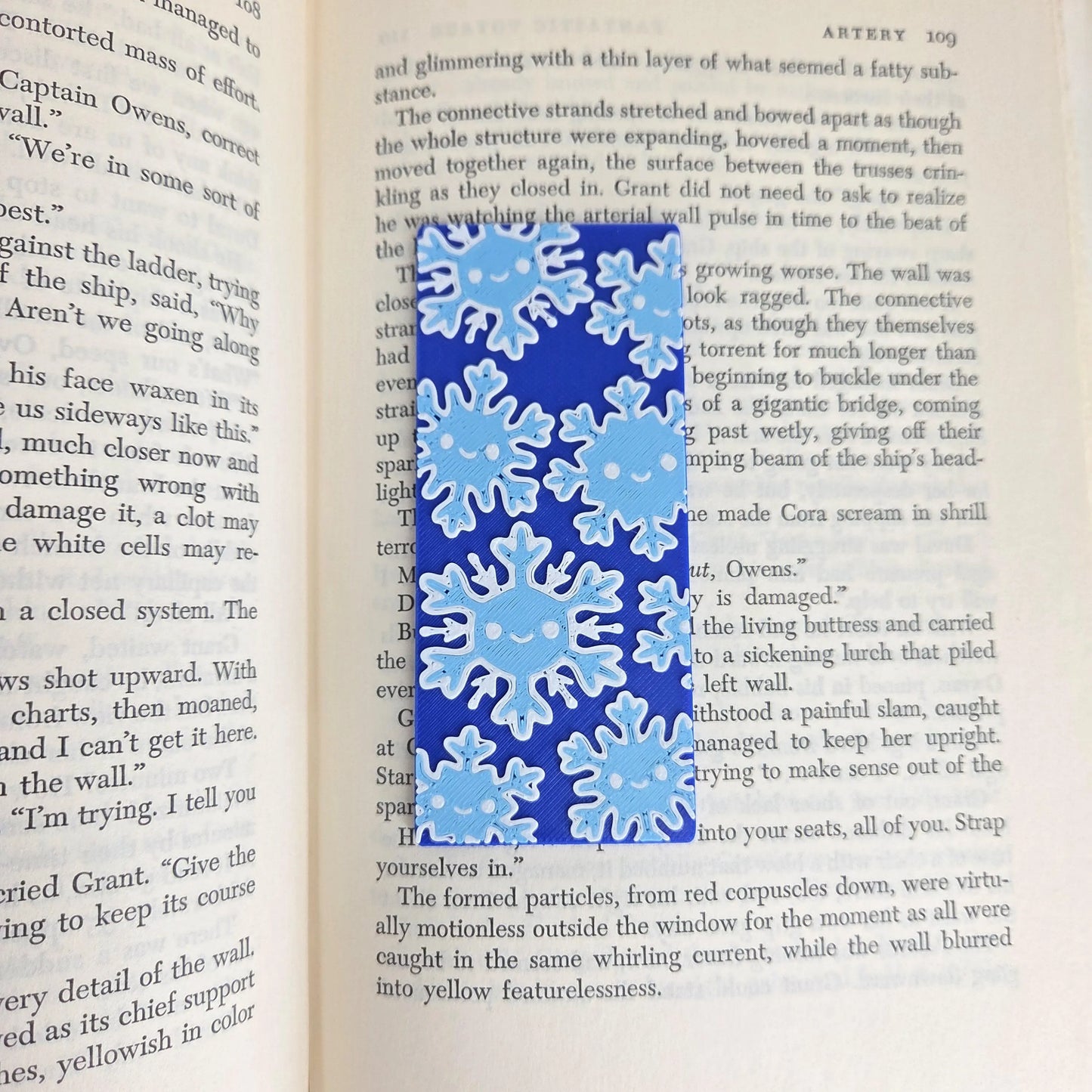 Smiling Snowflakes Winter Bookmark