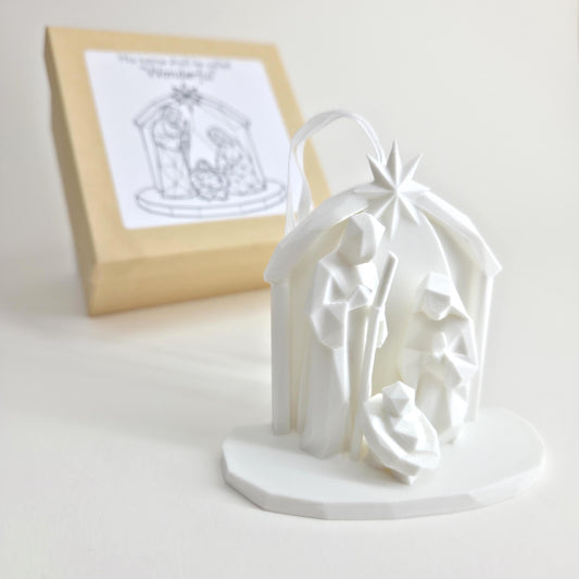 Minimalist Nativity Christmas Ornament