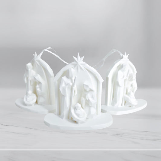 White 3D-printed architectural model on a gray background