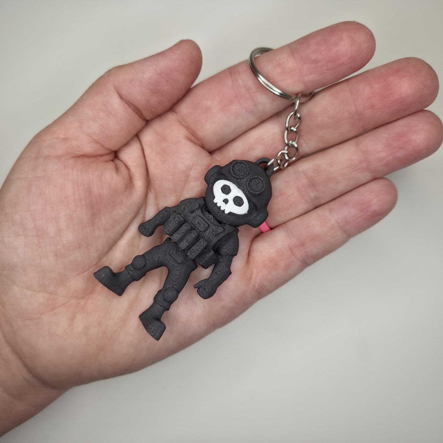 Mini Skull Soldier Flexi Figure or Keychain