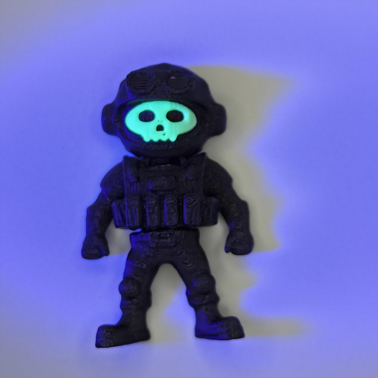 Mini Skull Soldier Flexi Figure or Keychain