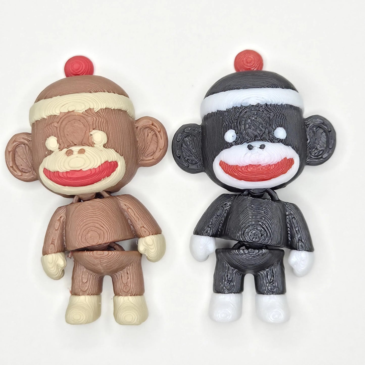 Mini Sock Monkey Flexi Toy