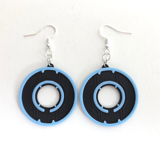 Tron Legacy Inspired Identity Disc Earrings