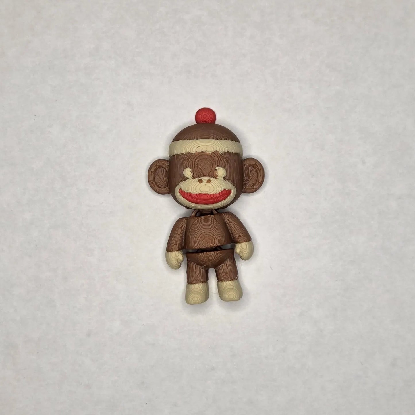 Mini Sock Monkey Flexi Toy