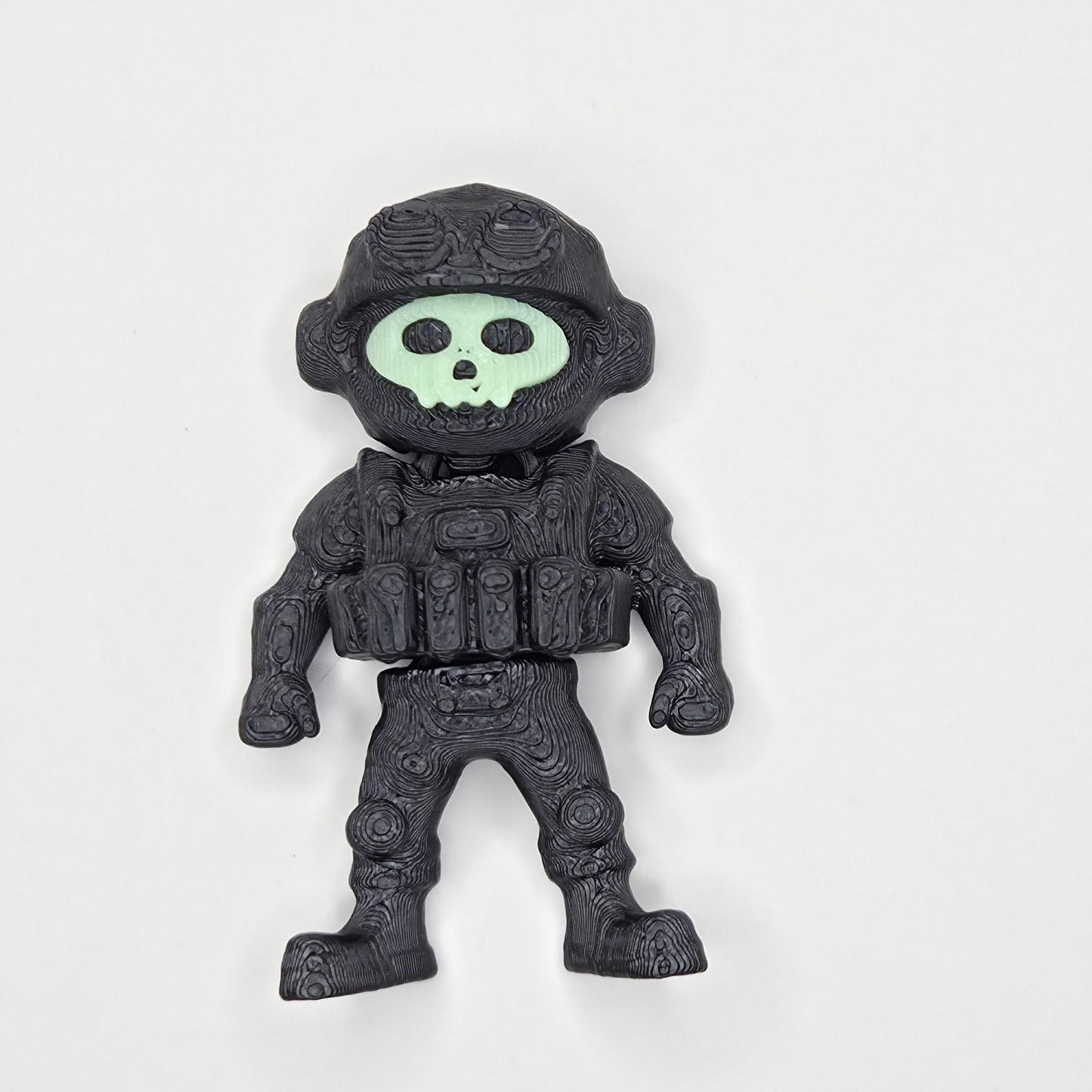 Mini Skull Soldier Flexi Figure or Keychain