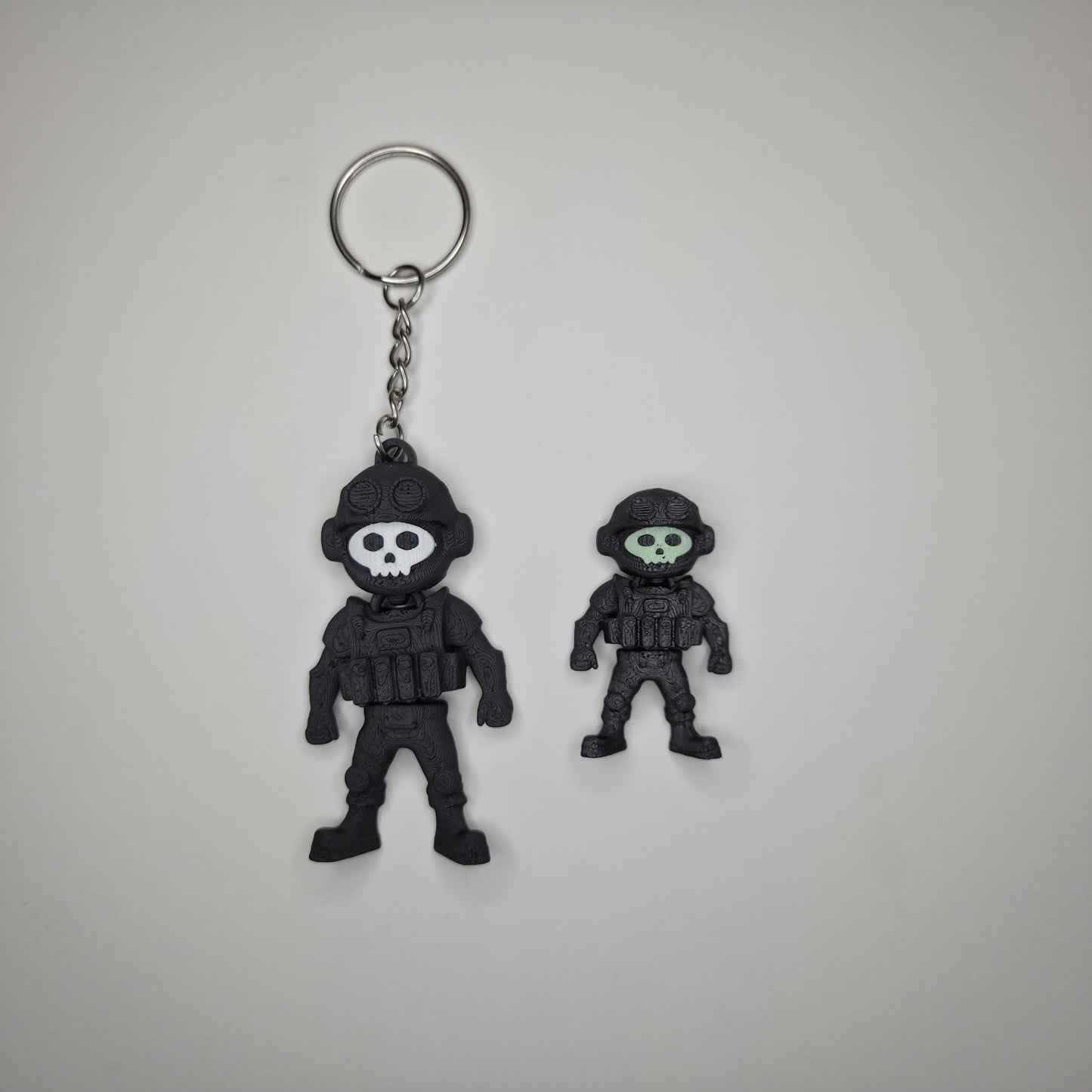 Mini Skull Soldier Flexi Figure or Keychain