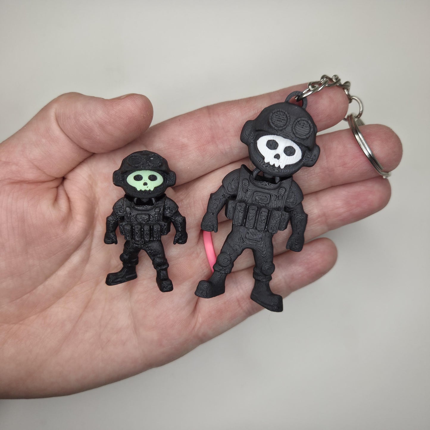 Mini Skull Soldier Flexi Figure or Keychain
