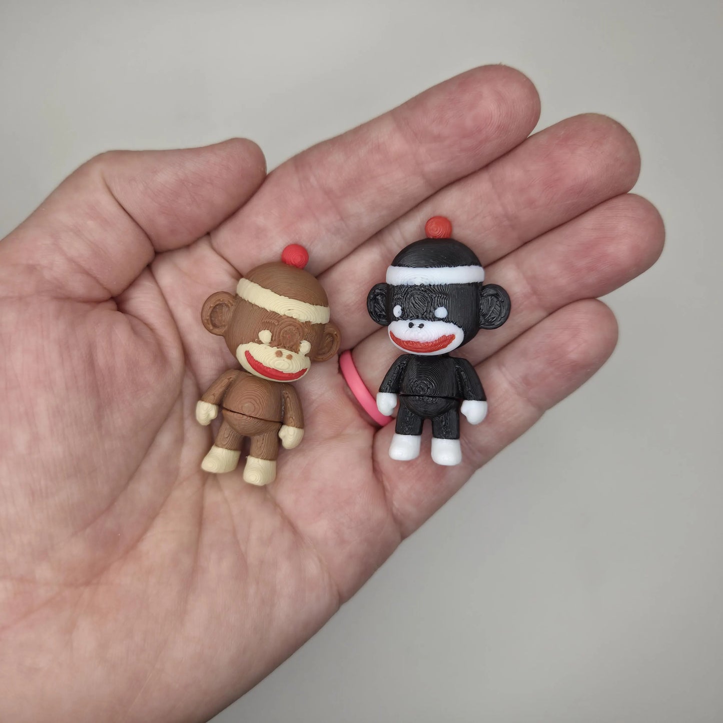 Mini Sock Monkey Flexi Toy