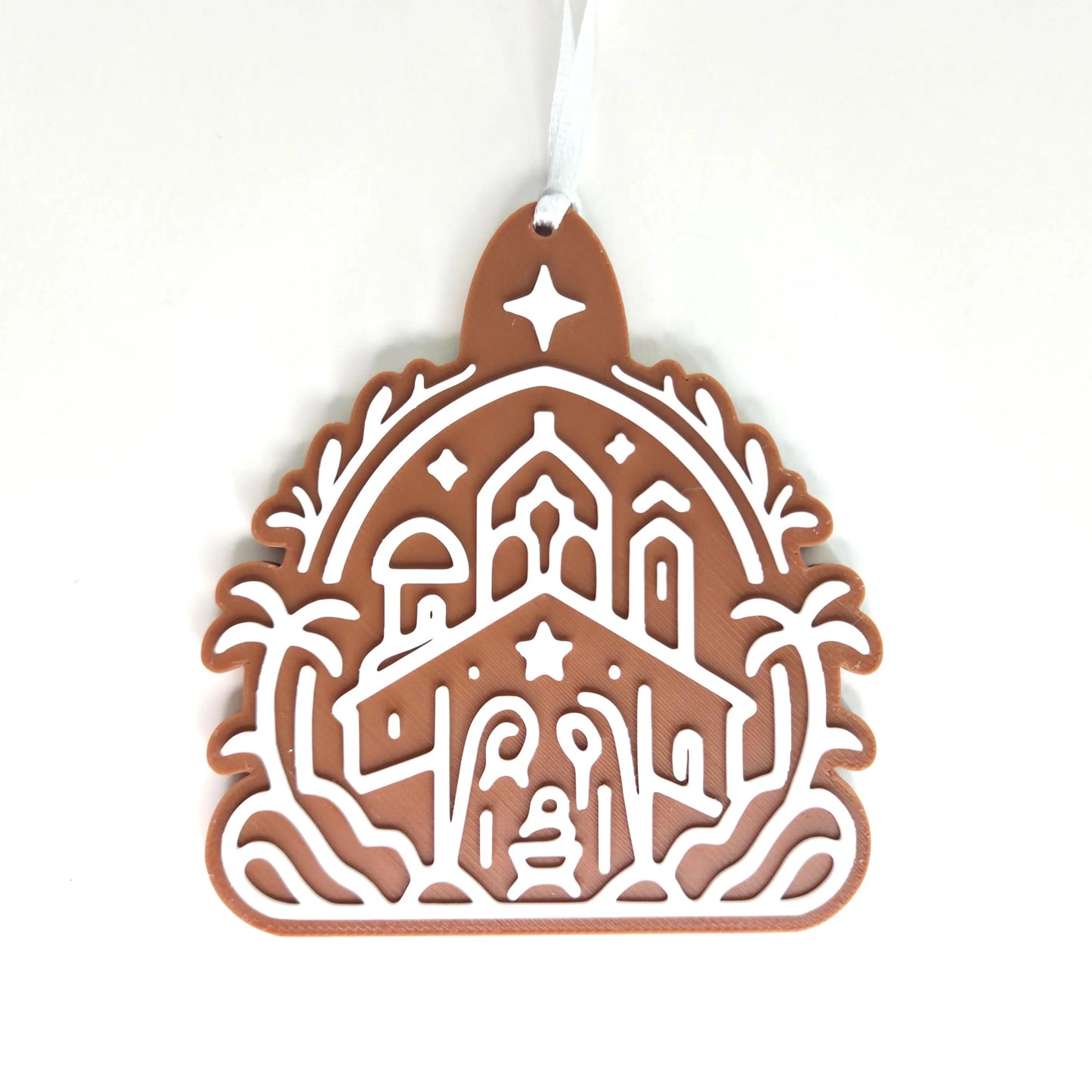 Gingerbread Bethlehem Nativity Ornament
