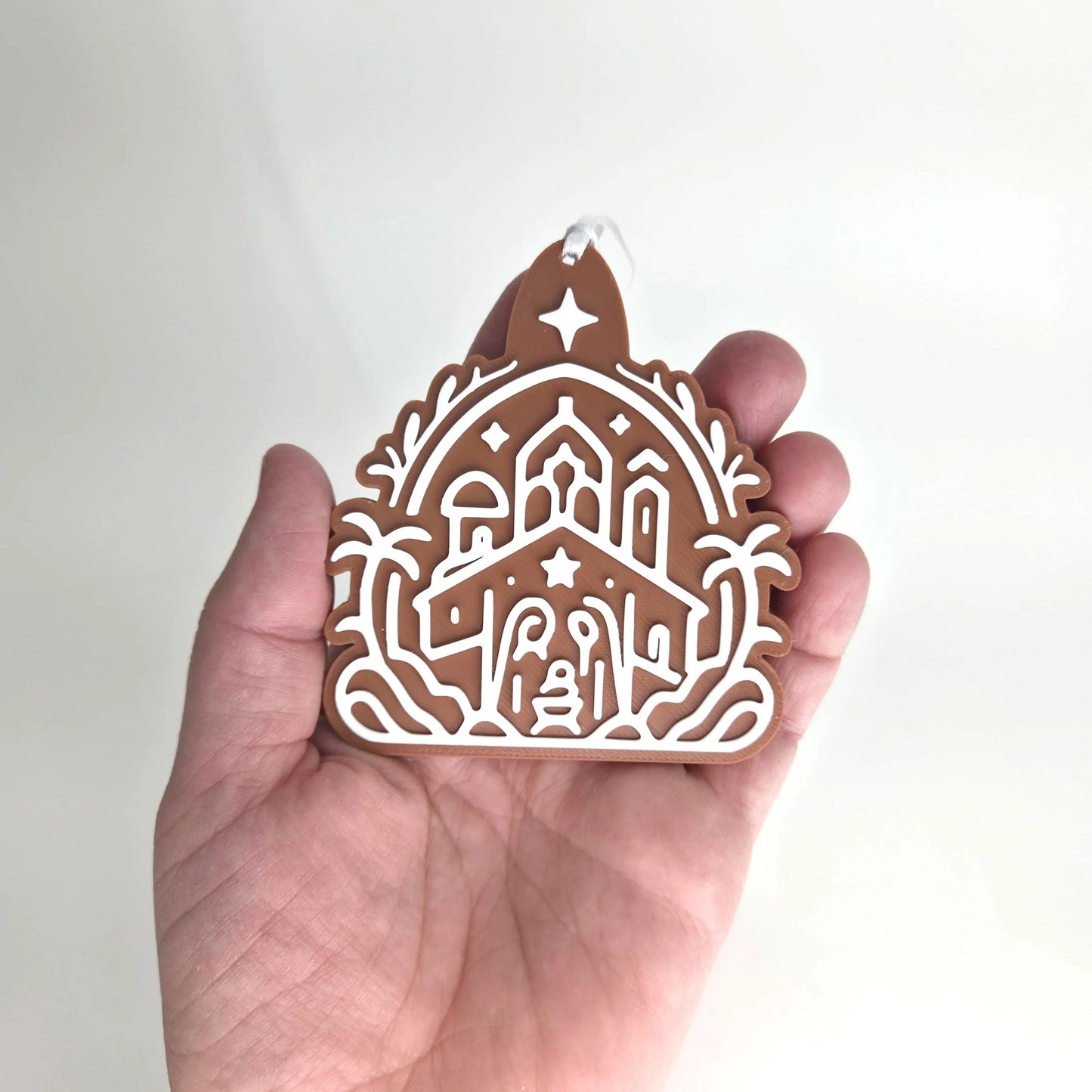 Gingerbread Bethlehem Nativity Ornament